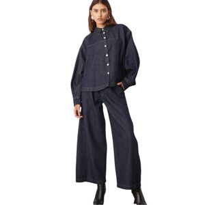 NWT ASOS ARRANGE Structured Pleat Detail Wide Leg Barrel Pants and Top Size 10